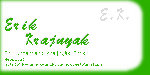 erik krajnyak business card